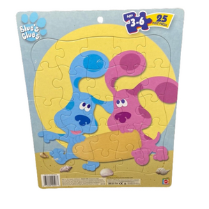 Blues Clues 25 Piece Puzzle Dated 2001 Blue And Magenta